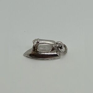 Vtg 925 Sterling Silver Iron Ironing Laundry Charm / Pendant